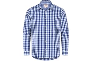 Steigenhöfer Herren Trachtenhemd Langarm - Basti - Mit Lederhose kombinierbar - Atmungsaktiv & pflegeleicht - Traditionelles Herren Hemd für Oktoberfest Wiesn und andere Festlichkeiten