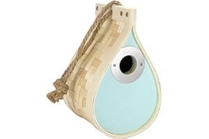 MAISON & WHITE Dewdrop Bird Nest Box | Nesting House | Bird House | Bird Box | Wildlife Hotel & Feeder | Birds, Bugs & Bee Box for Gardens | Sparrow, Tits, Robins | M&W