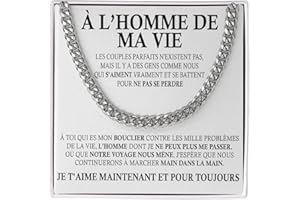 Bramart Collier Cubana pour homme Tu es spécial, je t'aime tellement - Idées cadeaux pour lui à l'occasion d'un anniversaire de Noël - Coffret avec dédicace inclus