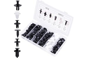 HOTUT Set av Clips för Bil, 100 Stycken Plastskruvar för Bilchassi-kit, Fästklämmor för Stötfångare för Dörr, Panel, Spjäll