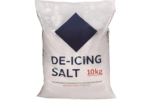 KAYNUR White De-Icing Grit Salt 10KG Bag Salt for Clearing Roads Paths Driveways Garden Areas Unwanted Snow Melt with Salt Deicer Premium Quality