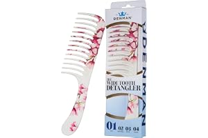 Denman Wide Tooth Detangling Comb, D28, Cherry Blossom