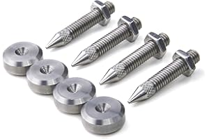 PrecisionGeek - Kolce Głośnikowe M6 x 24mm L-35mm, Stal Nierdzewna (4 sztuki)