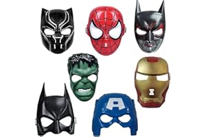 LGQHCE Maschere, 7Pcs Maschera, Maschere per Feste, Bambini Cosplay Maschere per Compleanni Natale Cosplay