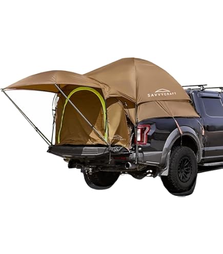 pick up camping zelt Pickup-Truck-Zelt, tragbares LKW-Ladeflächenzelt für 3–4 Personen, inklusive Regenüberzelt und Tragetasche, tragbares, einfach aufzubauendes für Camping, Wandern, Angeln Sport & Freizeit COLOR:Gloss Oasis / Pine Green Djuvik Camping how to pepakura