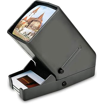 Visionneuse Diapositives 35 Mm - Avec Éclairage LED Et Grossissement 3X - Pour Négatifs Et Positifs