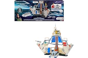 Mattel Disney Pixar Lightyear zestaw do zabawy z figurką Buzz Lightyear i rampą i dźwiękami pojazdu, Ultimate Star Command Base