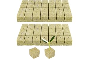 BAFEIL 56 sztuk wełny kamiennej do uprawy – wełna mineralna izolacja kostki wełna kamienna uprawa bezdronna Rockwool Cube uprawa, hydroponika, podłoże uprawne, wełna kamienna do sadzonek, rozmnażania roślin,