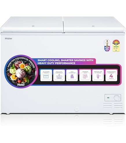 その他 Heart of Ice cf fab Small Blue Star CHFDD300 Double Door Deep Freezer (300 L