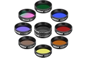 NEEWER 1.25" Teleskop Okular Filter Set (10er Pack),5xPlaneten Farbfilter,2xVariabler Polarisationsfilter,UHC Filter,Mond & Sternenlichtfilter,13% Mondfilter für Sternbeobachtung, Nachthimmel