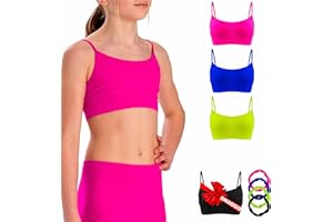 Risalti Top Bambina Microfibra Spallini Sottili 3 Pz - Top Ragazza in Morbida Microfibra, Intimo Bambina, Reggiseno Senza Cuciture ed Etichette, Bracciali in Omaggio - Made in Italy