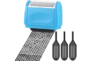 Xnourney Wide Data Defender Roller Stamp, Identity Theft Protection Roller Stamp,Confidential Address Blocker with 3 Refills, Information Blocker for Privacy ID Address Security