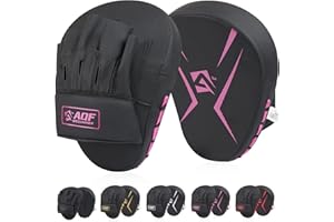 ‎AQF AQF Pratzen Boxen, Handpratzen, Muay Thai Rex Leder Gebogene Pratzen Kickboxen, Boxing Pads, Focus Boxhandschuhe Für Kampfsport, MMA, Karate & Kickboxing Boxpads