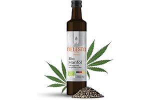 OELESTO® BIO Hanföl [250ml] kaltgepresst - edles reines Hanfsamenöl - Dips, Salatdressings, Smoothies - Salatöl - Omega-6- & Omega-3-Fettsäuren - Hanf
