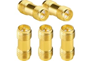 KUOQIY 5 Pezzi RP-SMA Femmina a RP-SMA Femmina Connettore, RF Connettore Coassiale Adattatore, per Antenna Coassiale 2G 3G 4G LTE Antenna
