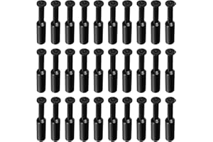VooGenzek 30 Stücke 6mm OD Pneumatik Blindstopfen, Pneumatik Verschlußstopfen, Pneumatische Luftanschlussstecker Kappe Stil Blindstopfen, für 6mm Innendurchmesser Rohrverbindungsarmaturen, Schwarz