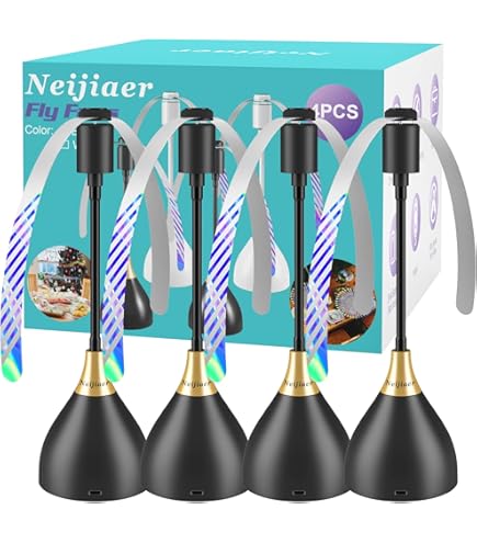 Lot De 3 Ventilateurs Anti-Mouches De Table Rechargeables USB - Répulsif Silencieux Pour Terrasse Restaurant