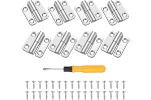 JJWUYUE 8 PzCerniere per Porte in Legno, Cerniere per Ante Rimovibili, PiccoleCerniere per Pieghevoli in Acciaio Inossidabile, Cerniere per Porte Interne Esterne Finestre Armadi(4 sinistra + 4 destra)