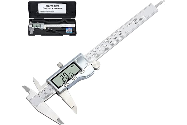 Neoteck 150 mm digitalt skjutfot i rostfritt stål digitalt skjutmått för längd djup diameter inuti/utomhus mm/tum/f