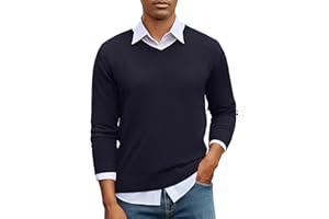iClosam Pull Col V Homme Pull Homme à Manches Longues Tricoté Pullover Coton de Travail