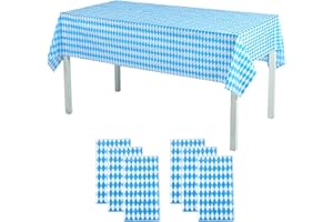 GOGOLAN 6 Stück Oktoberfest-Tischdecken, rechteckig 137 x 274 cm, Party-Tischdecke für Oktoberfest Dekoration, deutsche Party-Dekorationen