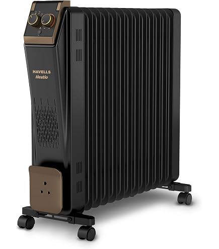 DELONGHI 12 Fin Oil Filled Radiator Room Heater with Fan (White