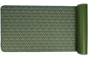 Casatessile Cocina Antideslizante de 50 cm de Ancho. VILÉN Alfombra Multiuso, Pasillo para Cocina, Paso Lavable a máquina - Verde, 180 cm.