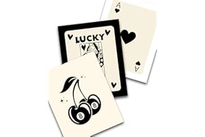 HESENDOT Trendy Retro Wall Art Decor Set of 3,Black Ace Card Poster,Lucky You Poster,30x40cm Truly Quality Canvas Wall Art,Unframed Fabric Wall Art,Art Poster Decoration for Bathroom,Living Room,Bedroom