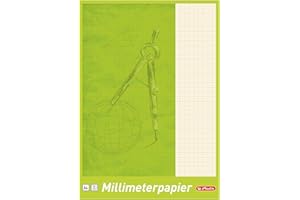 Herlitz 690404 Lot de 5 blocs millimétriques A4 25 feuilles