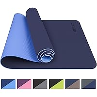 TOPLUS Gymnastikmatte, Yogamatte Yogamatte Gepolstert & rutschfest für Fitness Pilates & Gymnastik mit Tragegurt - Maße 183cm Länge 61cm Breite