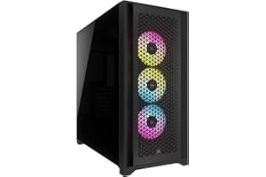 Corsair Case Mid-Tower 5000D RGB - 3 ventole AF120 RGB - Lighting Node PRO - Design ad alto flusso d'aria - Gestione cavi RapidRoute - Nero