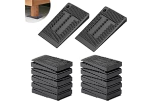 MIHURO Furniture Levellers Pads 20 Pcs Furniture Wedges Leveling Wedges Non-Slip Furniture Leveling Shims Flexible Rubber Table Leveling Shims for Furniture,Cabinets,Table,Chairs(Black)