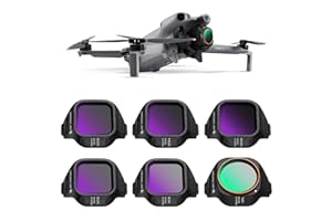 K&F CONCEPT Kit de Filtres ND et CPL pour DJI Mini 5 Pro, 6 Filtres de Densité Neutre et Polarisant (ND8/ND16/ND32/ND64/ND128/CPL) en Verre Optique HD Multi-traité, Accessoires pour Drone