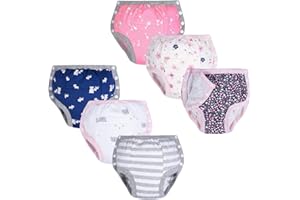 BIG ELEPHANT Toddler Side Button Training Underpants - Snaps on Potty Trained Pants for Boys and Girls 6 Pack