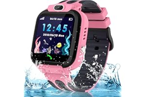 SMOOCE Smartwatch Teléfono para niños, Reloj Inteligente Resistente al Agua para niños con LBS Tracker SOS Chat de Voz y Juego de cámara Reloj Despertador para niños de 3 a 12 años Cumpleaños de niños