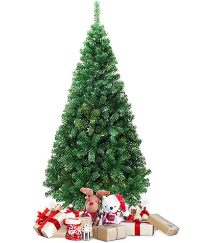 COSTWAY Albero di Natale Slim 135/180/225 cm, Albero di Natale Innevato con 150/250/350 Luci LED, 242/500/641 Rami e Base di Metallo, Decorazione Natalizia per Casa e Negozio (180 CM