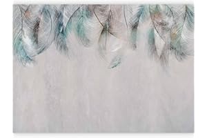 murando - Carta da parati Fiori 400x280 cm Fotomurali in TNT Murale alla moda Decorazione da Muro XXL Poster Gigante Design Carta per Pareti Natura Botanica Impianti Foglie blu b-A-0833-a-a