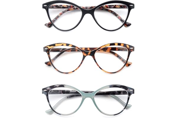 MODFANS Lot de 3 Lunettes de Lecture Femme