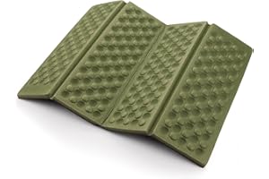 AceCamp Przenośna, ultralekka mini mata składana, wodoszczelna, piankowa poduszka siedziska do aktywności na świeżym powietrzu, składana, lekka, poduszka na kolana i siedzisko, wojskowa zieleń