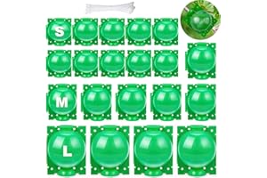 SAMSYOKI 20 Pièces Boîte d'enracinement de Plante Balle de Propagation, Boîte de Culture de Racines de Plantes, Boîte de Greffage Dispositif De Racine De Plante pour Greffage Jardin (S+M+L) (Vert)