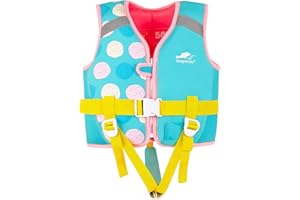 Gogokids Gilet da Nuoto per Bambini, Gilet da Bagno Galleggiante per Bambini per Imparare a Nuotare, Gilet da Allenamento per Bambini con Cintura di Sicurezza Regolabile per 2-6 Anni