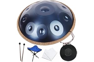 Handpan drum AETOO steel drums 22 inch 10 notes 440 Hz Hand pan percussion instruments for adults carry bag …