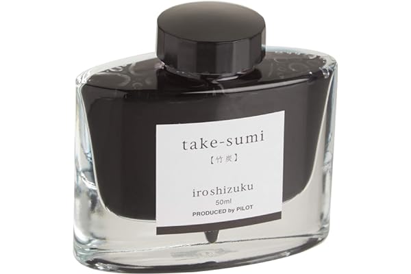 PILOT Iroshizuku 69224 Stylo Plume Encre Take-Sumi Carbone de Bambou Noir Flacon de 50 ml