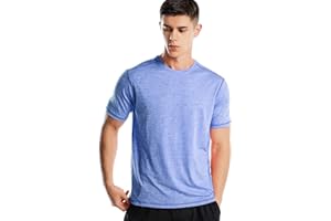 ZENGJO Sports T Shirt Men, Quick Dry Gym T Shirts Mens Running Top Short Sleeve