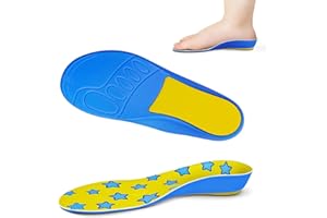 Popzoom Solette ortopediche per bambini, soletta ortopedica per scarpe per bambini per piedi piatti, speroni del tallone, fascite plantare
