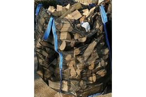 BIGLE Holzbag Holz Big Bag * speziell für Brennholz * Holzbag, Brennholzsack * 100x100x140cm * voll Netzgittergewebe * Holz trocknen + transportieren