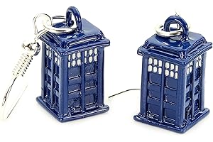 bluebubble TIME TRAVELLER Phone Box Charm Dangle Earrings on Gift Card