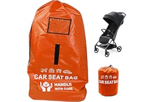 Colexy Sac de Transport pour Poussettes, Sac De Voyage de Transport,Sac de Rangement pour Poussette & Sièges Auto pour Poussettes Siège Enfant De Voiture Fauteuils Roulant (Orange)