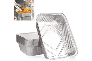 Miayical Vassoio Monouso in Alluminio, 20pc Ciotola per Barbecue, Vassoio in Alluminio, Vaschetta Raccogligocce in Alluminio, per Barbecue, Torte, Frutta, Cucina, Picnic, Campeggio, Spiaggia