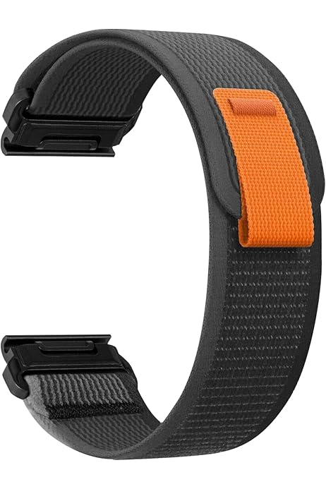 Cinturino Nylon Per Garmin - Bracciale Sportivo Per Fenix/Forerunner - Regolabile In Velcro - Foto 8